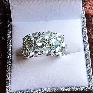 Light Blue Aquamarine 4.99ctw Silver Ring